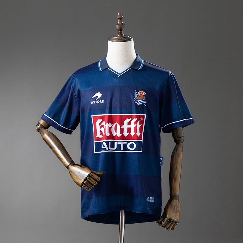 Camiseta retro visitante de la Real Sociedad 99-00, tallas S-XXL